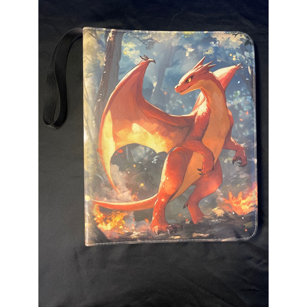 Dragon Fire Creature 3-Ring Zippered Trading Card Binder with 9-Pocket Sleeves